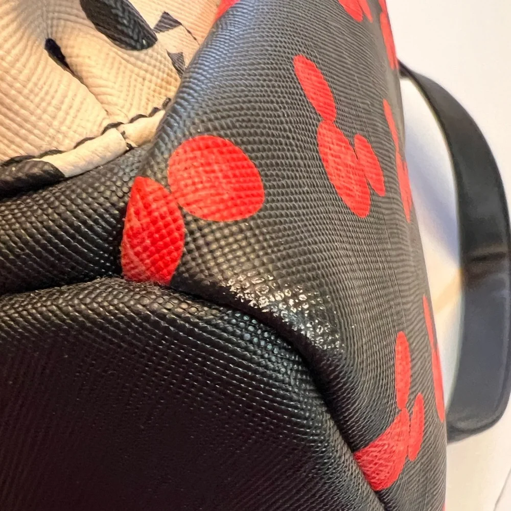 Red Mickey Mouse on Black with Cream Mini Backpack Dani by Danielle Nicole.